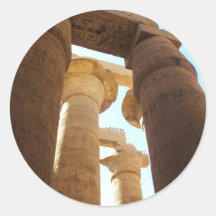 Hieroglyphics em colunas em templos de Karnak Adesivos