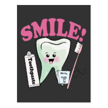 Higienista dental do dentista cartoes postais