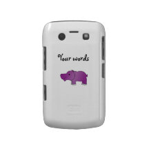 Hipopótamo roxo bonito capa blackberry
