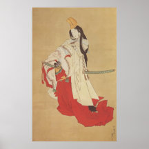 Hokusai: Dançarino de Shirabyoshi Impressão