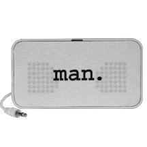 homem caixinha de som para notebook