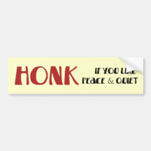 honk para a paz e o silêncio adesivo