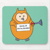 Honk se você é coruja de Hootie Mouse Pads