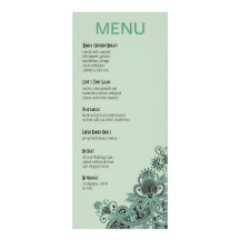 Hortelã asteca do menu do comensal de Paisley Convite Personalizados