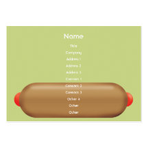 Hotdog retro - carnudo cartoes de visitas