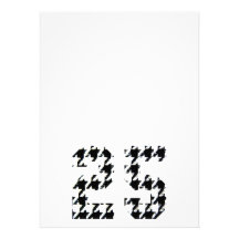 Houndstooth número 25 convite personalizado
