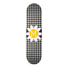 Houndstooth preto & branco.; Margarida do primaver Skates