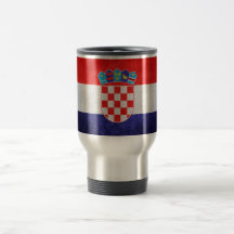 Hrvatska; Bandeira de Croatia Caneca