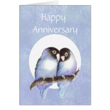 Humor do pássaro do amor do aniversário do diverti cartões
