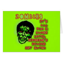 Humor dos zombis cartao