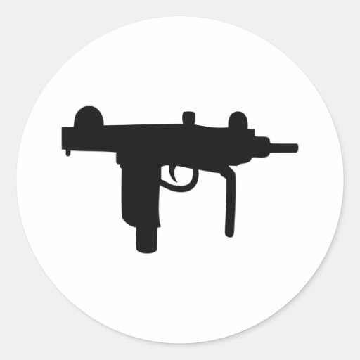 Ícone da arma da arma de Uzi Adesivo