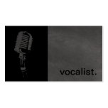 Ícone moderno do quadro - preto/cinza do vocalista modelo cartões de visitas