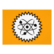 ÍCONE NUCLEAR DO LOGOTIPO DOS GRÁFICOS DA PILHA DA CONVITE PERSONALIZADOS