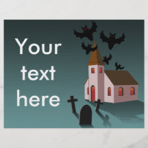 Igreja assustador, insecto panfleto personalizado