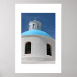 Igreja grega em Santorini Pôsteres