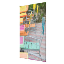 Ilhas de ABC, ARUBA, Palm Beach: Café colorido Impressão De Canvas Esticadas