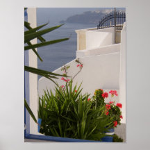 Ilhas do grego de Santorini Poster