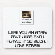 ilovelowtecnology, ERA VOCÊ UM FÃ de ATARI? EU ERA Mouse Pad