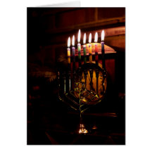 Iluminando o Menorah Cartões