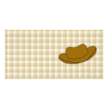 Ilustração do chapéu de vaqueiro. Brown. Cartões Com Foto