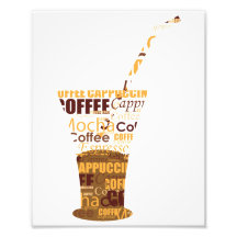Ilustração moderna do café impressão de foto