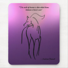 Ilustração Mousepad do cavalo - citações árabes