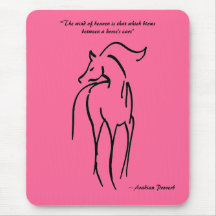 Ilustração Mousepad do cavalo - citações árabes