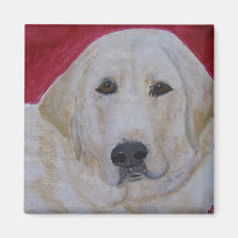 Ímã - arte amarela do cão do laboratório imas