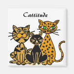 Ímã BC- engraçado de Cattitude dos gatos Ima