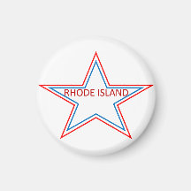 Ímã com Rhode - ilha em uma estrela Imãs