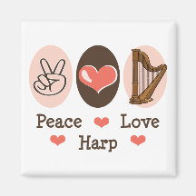 Ímã da harpa do amor da paz ima de geladeira