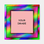Ímã de néon brilhante do quadro da foto imã