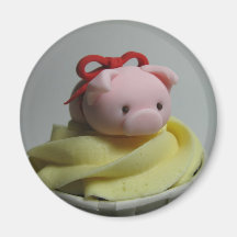 Ímã do cupcake do porco imã