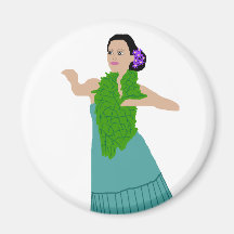 Ímã do dançarino de Awana Hula (moderno) Imãs De Geladeira