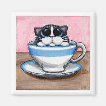 Ímã do gatinho do copo O Ima De Geladeira