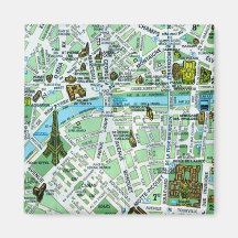 Ímã do mapa de Paris Imãs