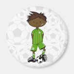 Ímã do menino do futebol do campeonato do mundo de imas de geladeira