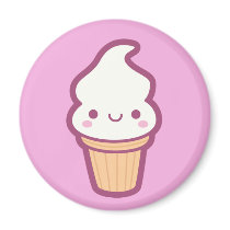 Ímã do sorvete de Kawaii imans