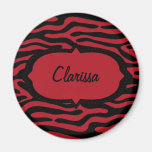Ímã tribal vermelho e preto do teste padrão ima