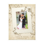 Imagem das canvas do modelo da foto do casamento v impressão de canvas esticadas