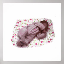 Imagem do design do rosa de bebê do sono pôsteres