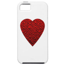 Imagem vermelha brilhante do coração capa iPhone 5 Case-Mate