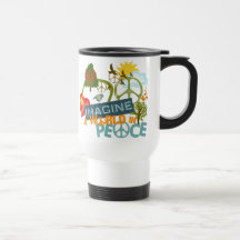 Imagine a paz de mundo caneca
