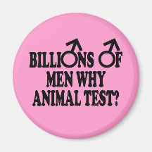 Ímãs engraçados feministas do teste animal