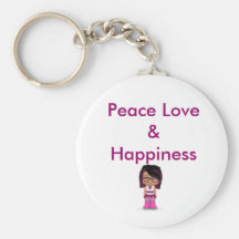 img, amor da paz & felicidade chaveiro