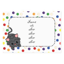 Implorando o gatinho cartoes de visita