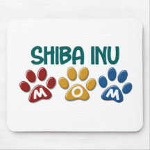 Impressão 1 da pata da mamã de SHIBA INU Mousepad