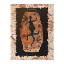 Impressão aborígene australiano da arte do lagarto impressão em canvas