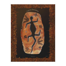 Impressão aborígene australiano da arte do lagarto impressão de canvas envolvidas