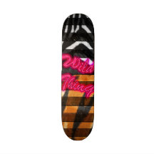 Impressão animal da coisa selvagem skateboard